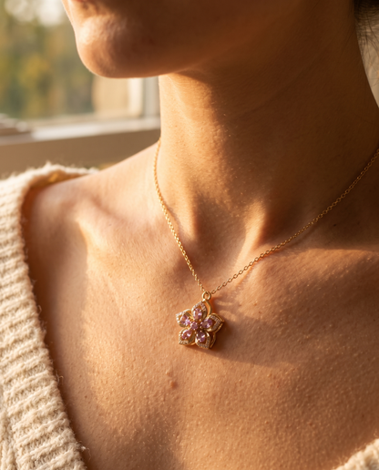 Rapunzel Spinning Flower Necklace