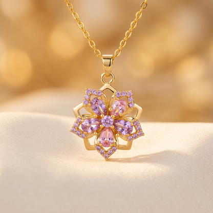 Rapunzel Spinning Flower Necklace