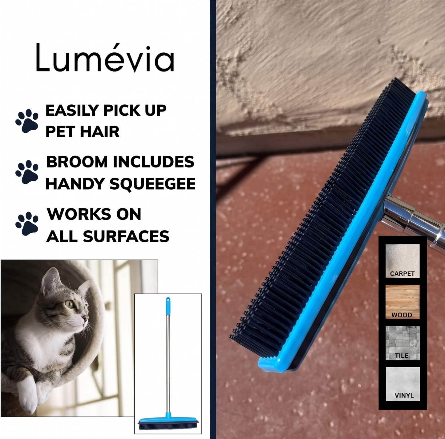 Lumévia Pet Hair Broom